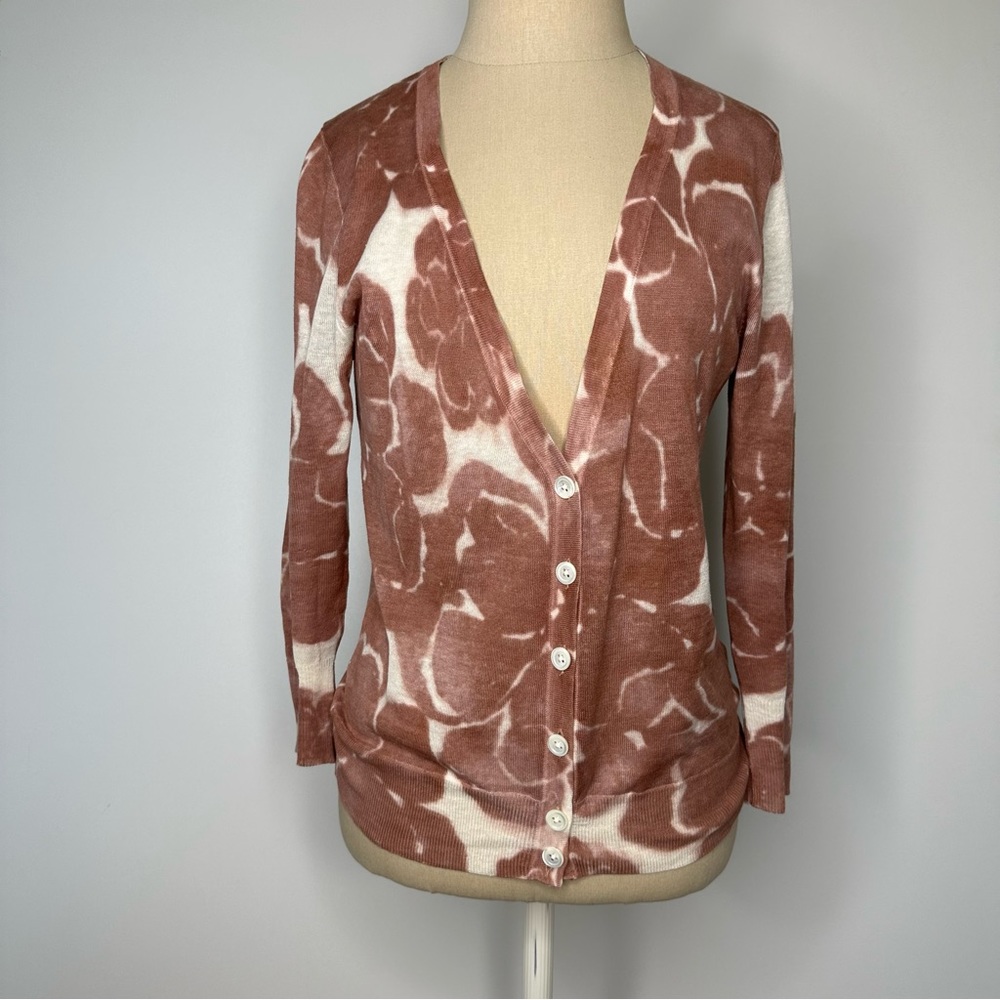 JCrew silk linen cardigan Small